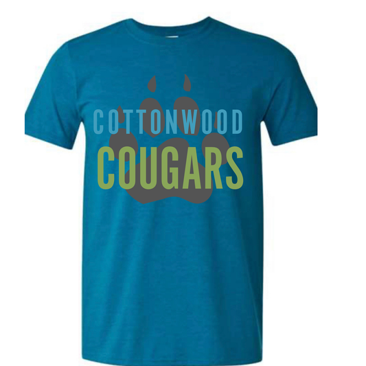 PawPrint Deep Teal Adult T-shirt