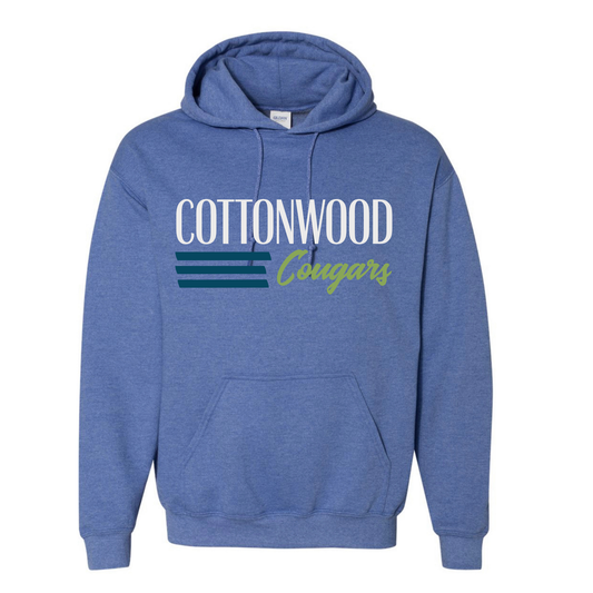 3 line logo Adult Blue Hoodie