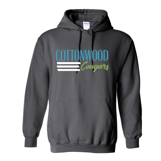 3 line logo Dark Grey Hoodie