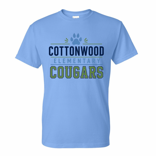 Cottonwood Elementary Blue adult T-shirt