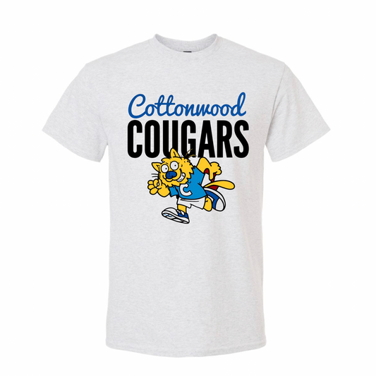Ash Grey Cougars Mascot T-shirt